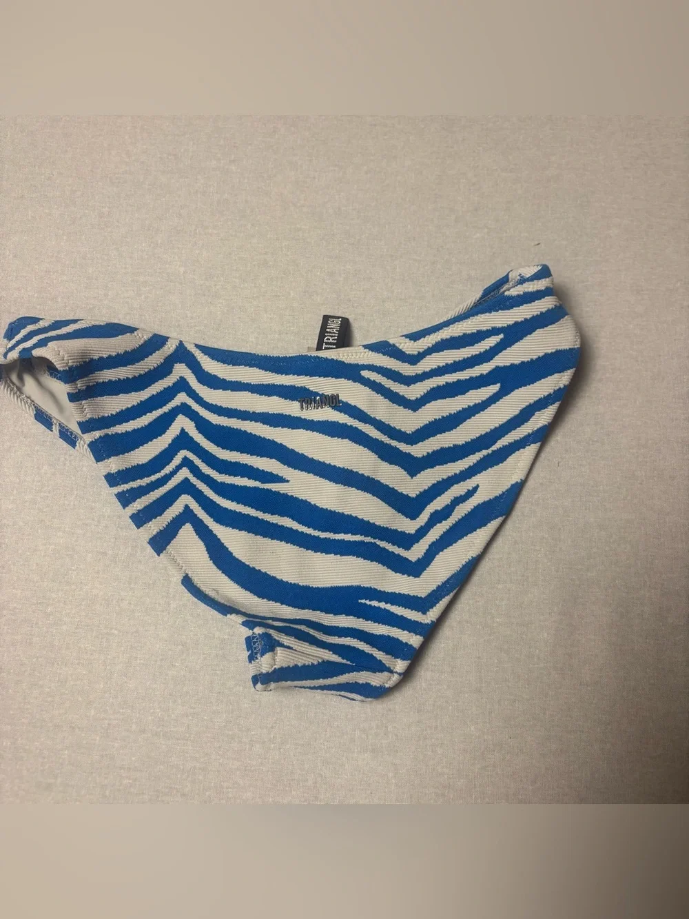 triangl swimwear Blue and White Zebra-Print Swim Bottoms Sizs XS